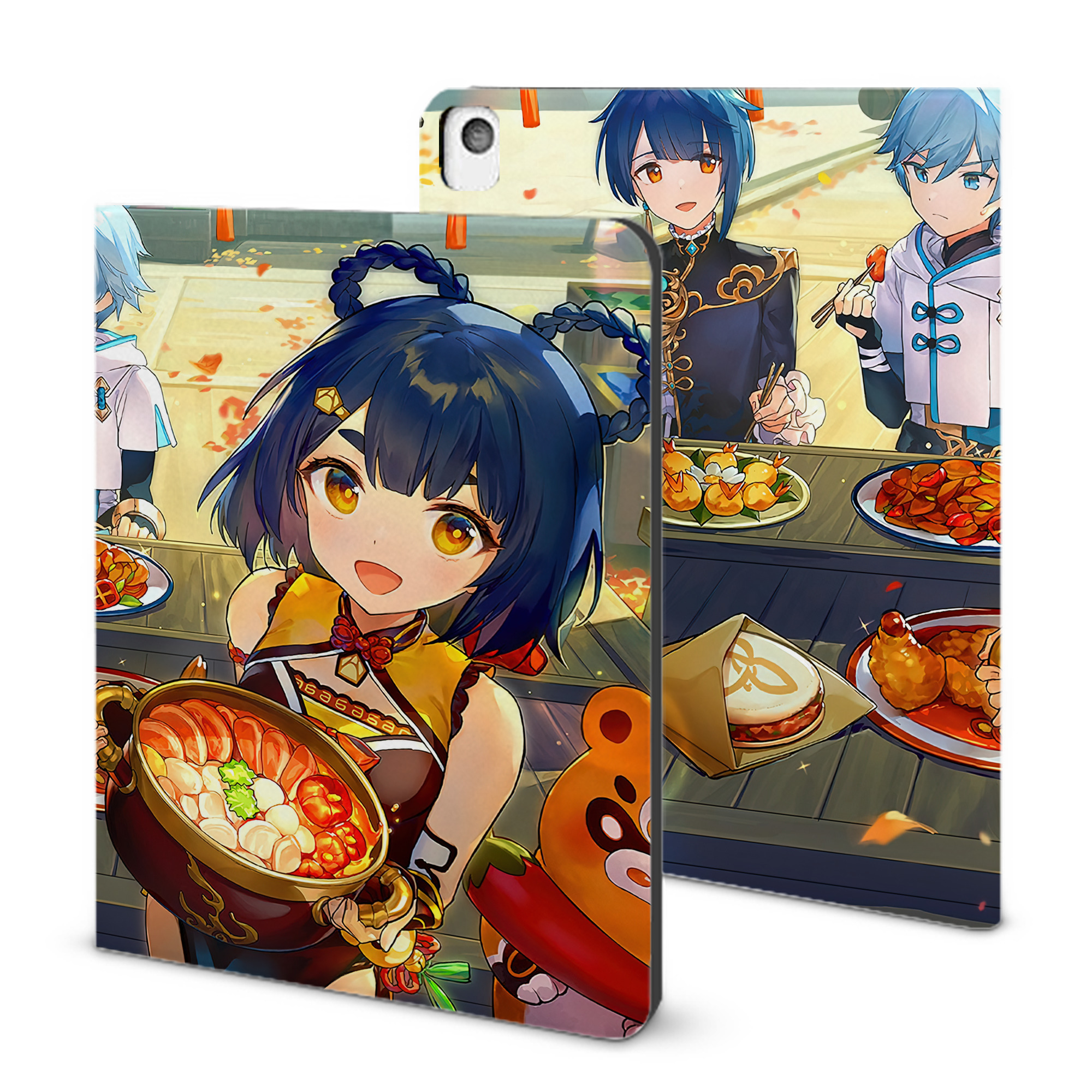 げんし神 genshin IPadケース ペンホルダー付き ブックスタイルデザイン